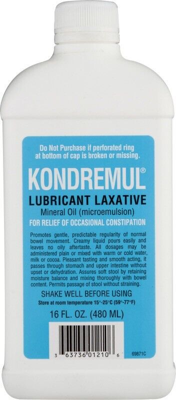1 Kondremul Lubricant Laxative Gentle Constipation Fast Relief 16oz EXP 10/25