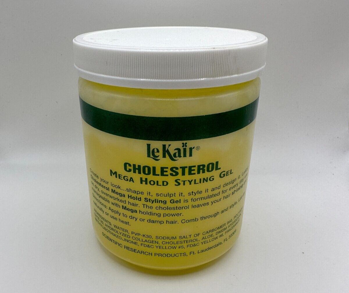 Vtg Lekair Cholesterol Mega Hold Styling Gel - 20 oz