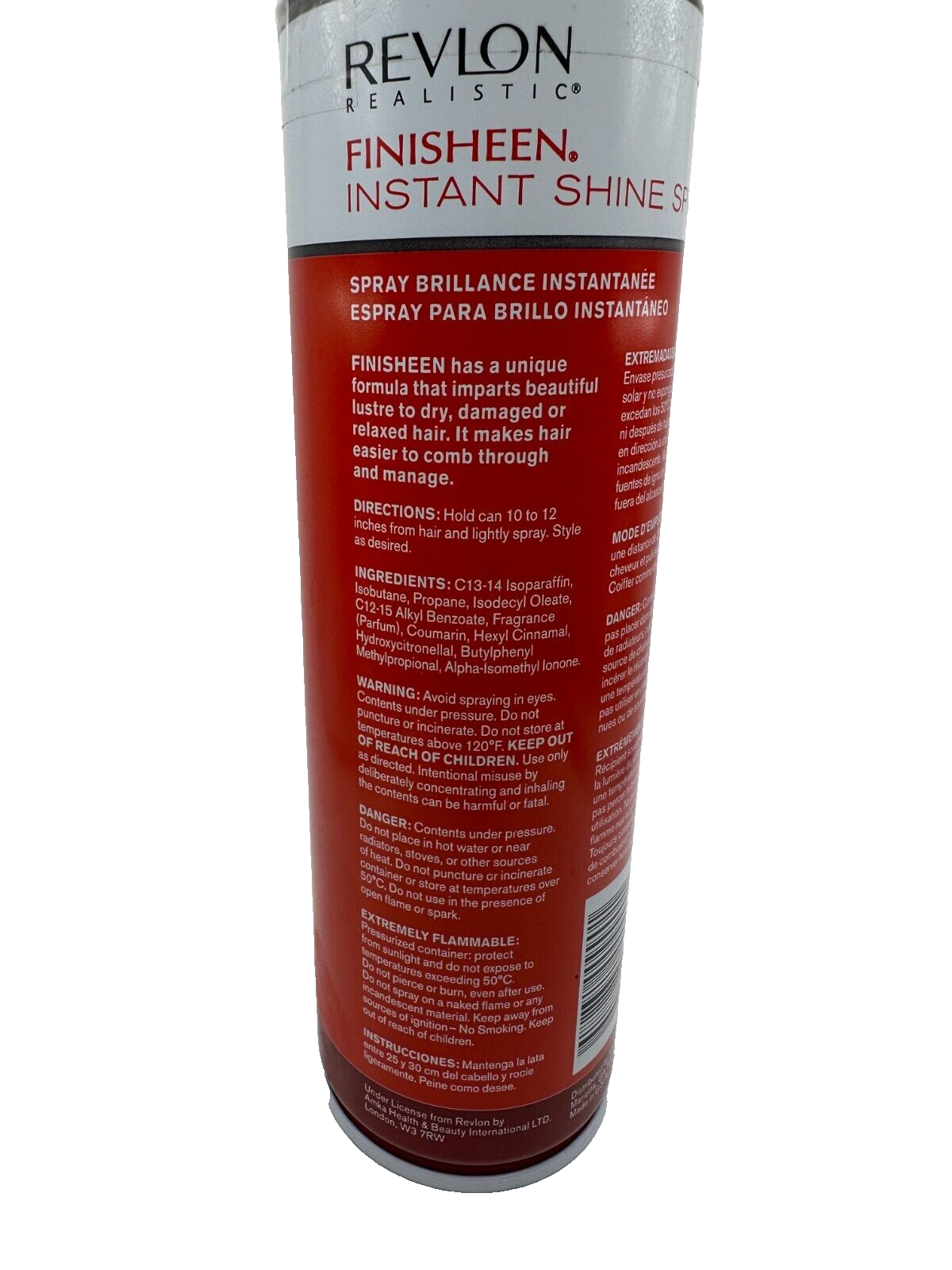 REVLON Realistic FINISHEEN Instant Shine Spray PROESSIONAL FORMULA 8.7 Oz