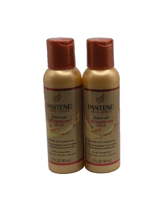 Pantene Gold Series Leave-On Detangling Milk Argan Oil 3 fl oz (2 Pack)