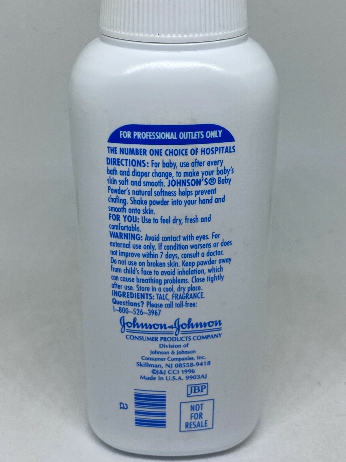 Johnson & Johnson's J&J Baby Powder Talc Talco Para Bebes Original 4 oz
