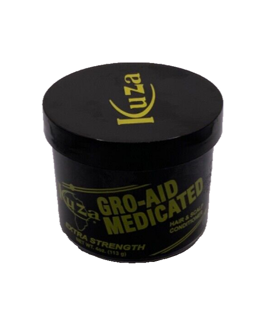 Kuza Gro-Aid Medicated Hair & Scalp Conditioner Extra Strength 4oz