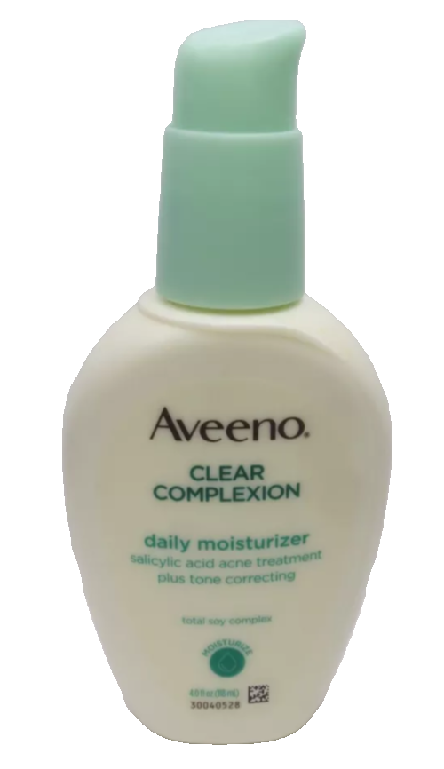 AVEENO CLEAR COMPLEXION DAILY MOISTURIZER ACNE TREATMENT 4 OZ