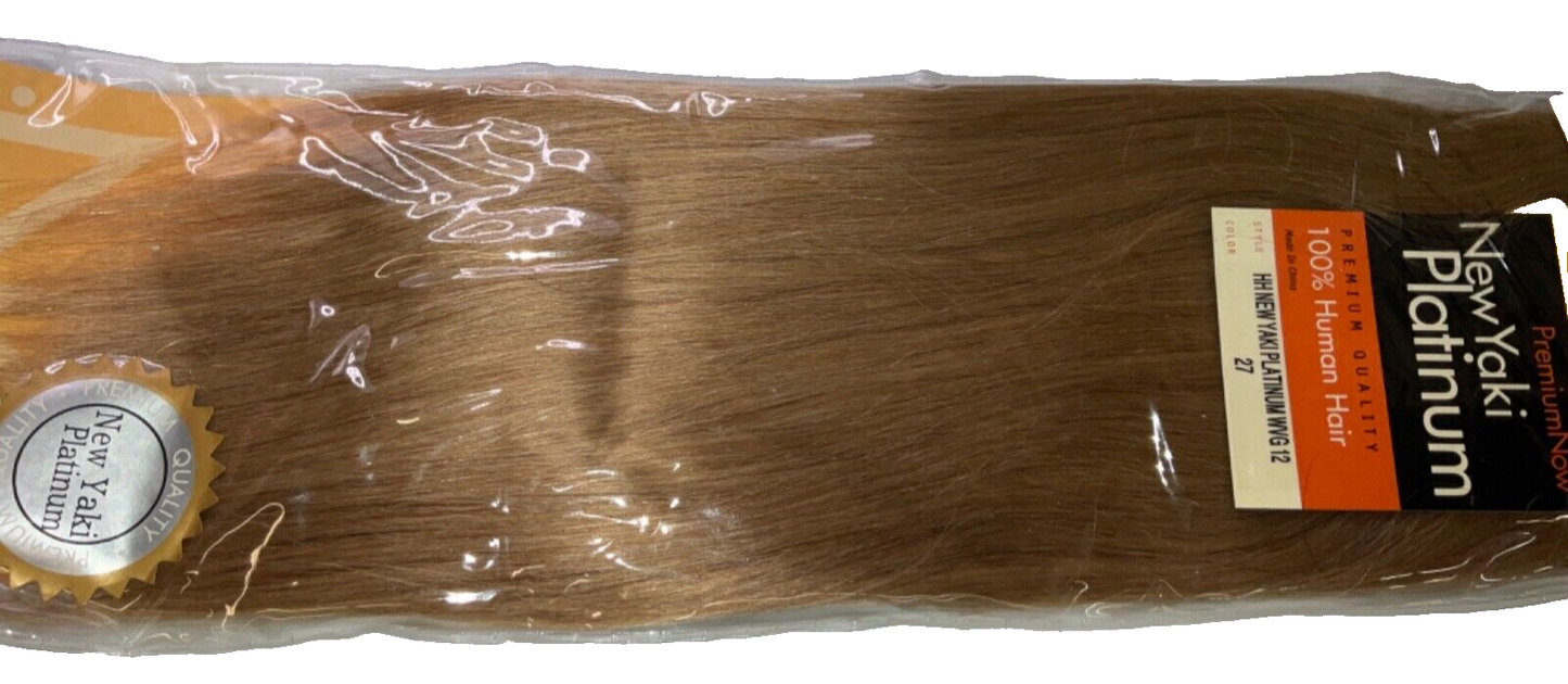 Sensationnel Premium Now 100% Human Hair New Yaki Platinum WVG/Color 27/12 inch