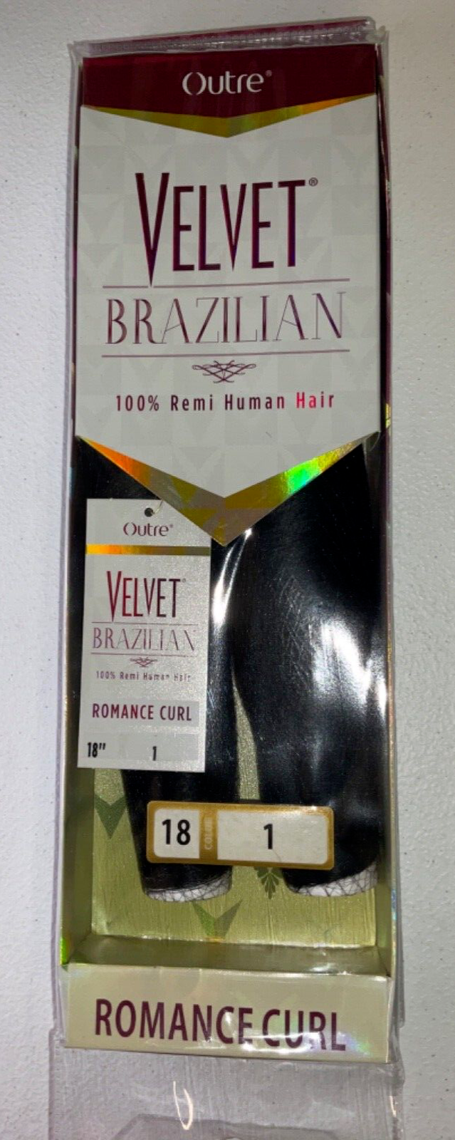 Outre Velvet Brazilian 18" #2 100% Remi Human Hair Romance Curl