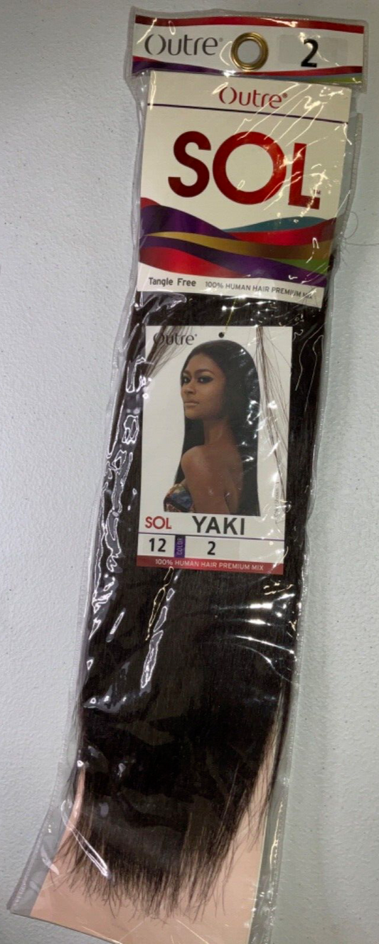 Outre SOL 100% Human Hair Yaki/ Color 2/ 12 inches