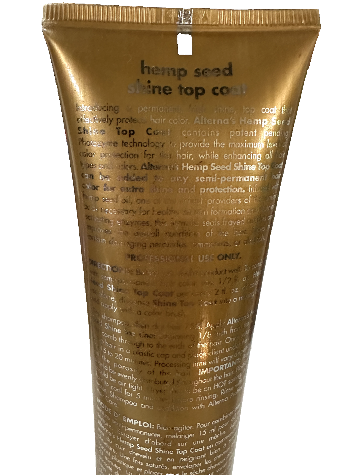 ALTERNA HEMP SEED SHINE TOP COAT 5.1 oz *RARE