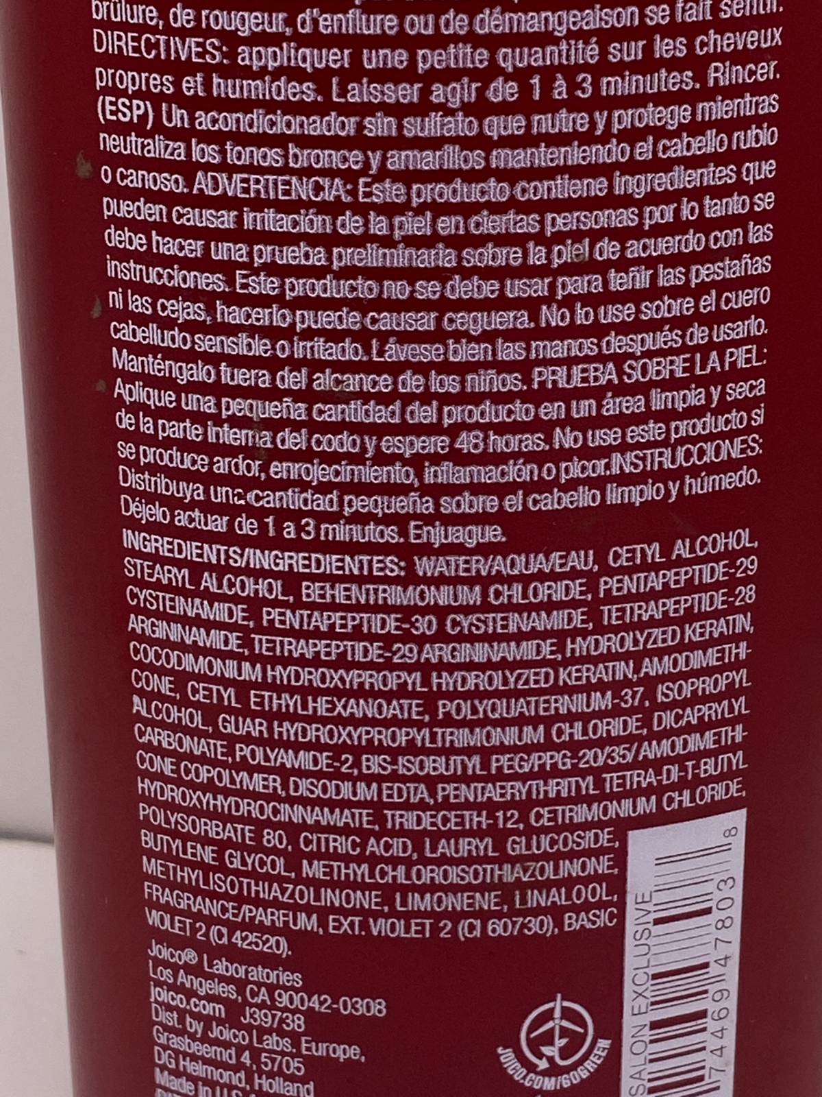 Joico Color Endure Violet Conditioner 16.9 oz  NEW.