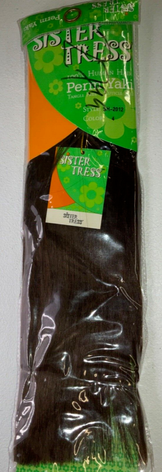 Sister Tress 100% Human Hair Perm Yaki SH-2012/ Color 4 / (12 inches)