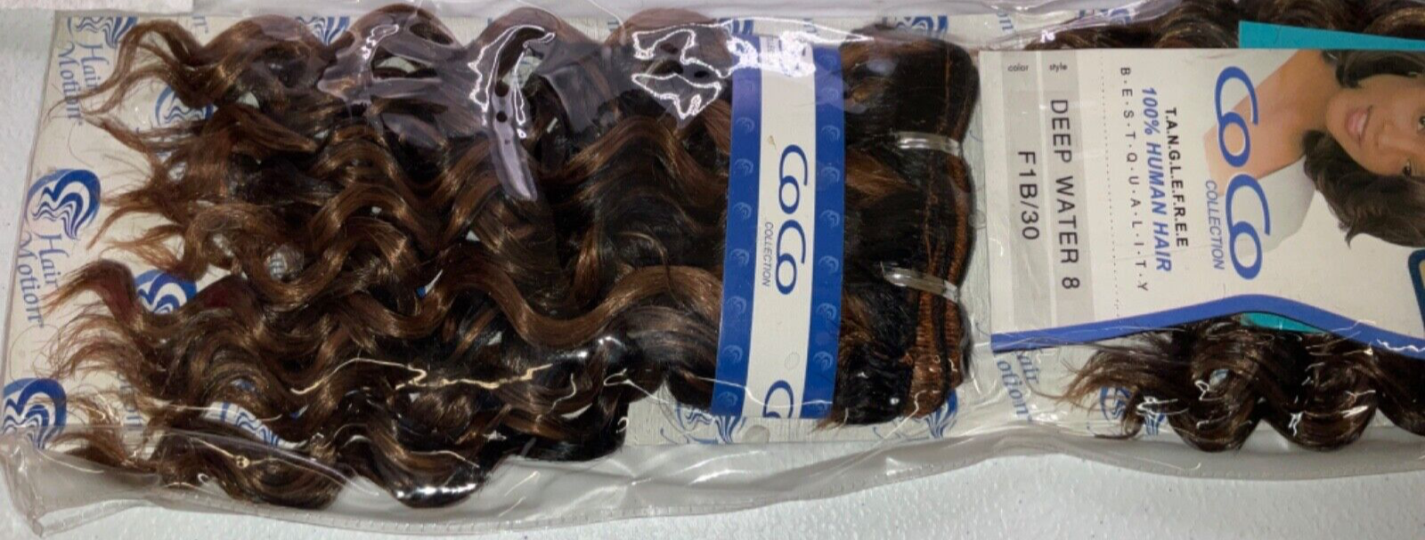 Coco Collection 100% Human Hair Deep Water/ Color F1B/30/ (8 inches)