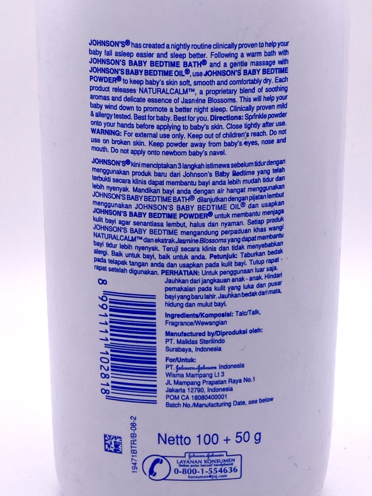 Johnson’s Baby Bedtime TALC Powder 150g