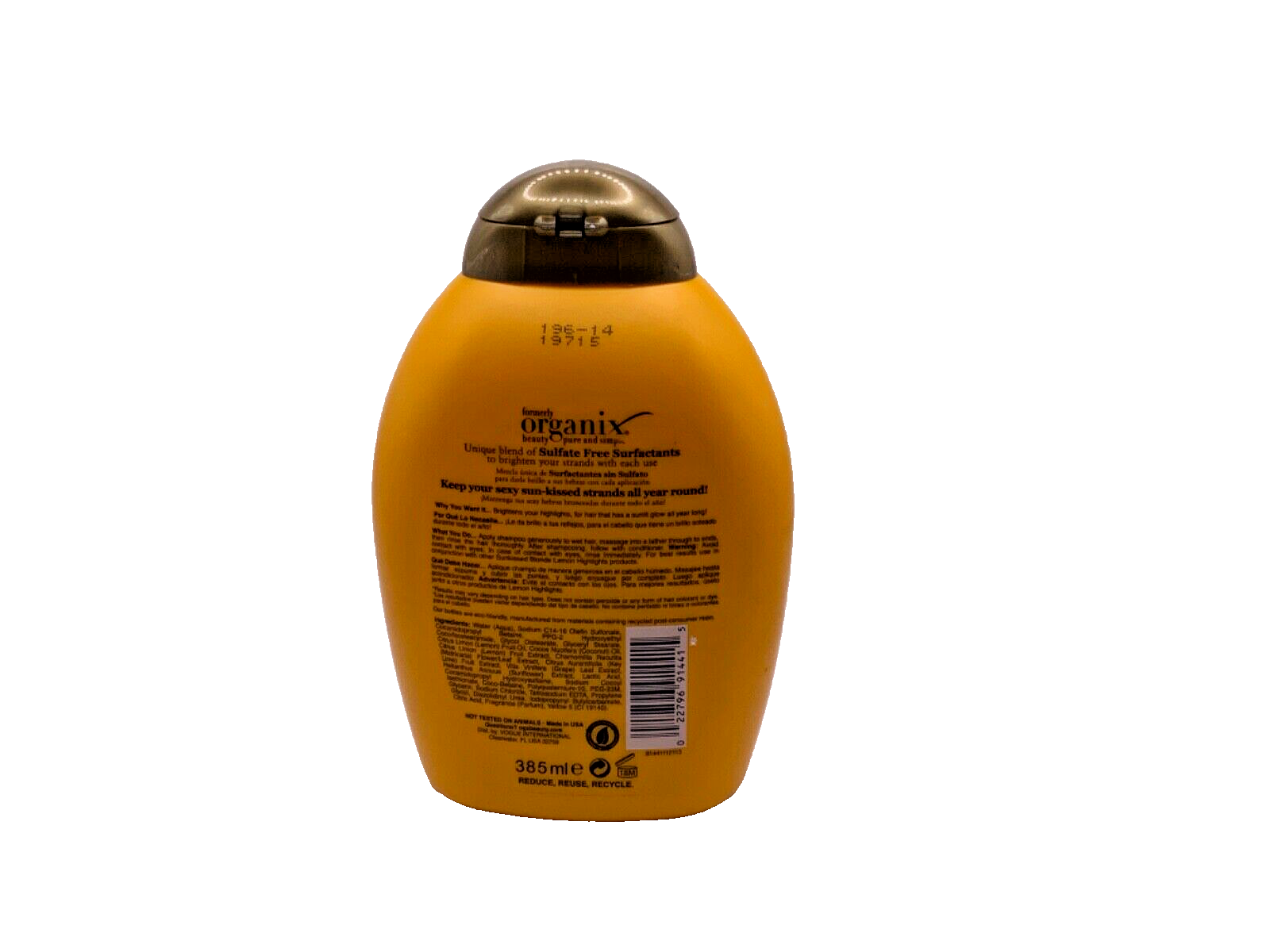 OGX Sunkissed Blonde Lemon Highlights Shampoo 13oz
