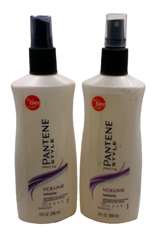 (2) Pantene Style Pro-V Volume Hairspray Flexible #1 Hold 9oz
