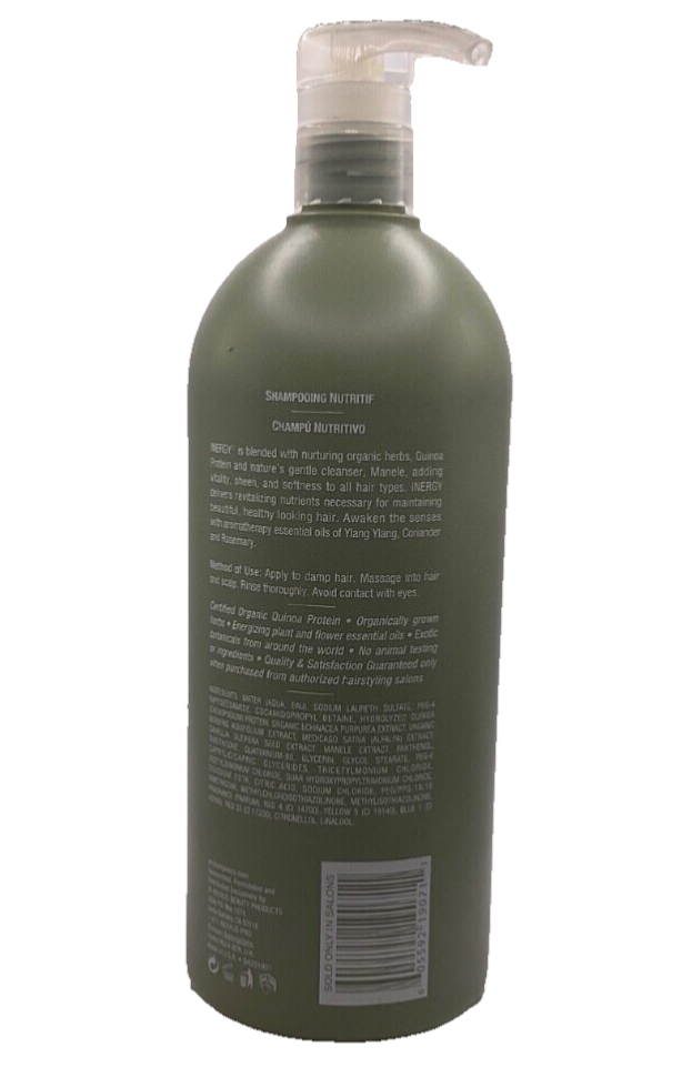 Nexxus Inergy Nutrient Shampoo 1L / 33.8 Fl Oz. Rare New