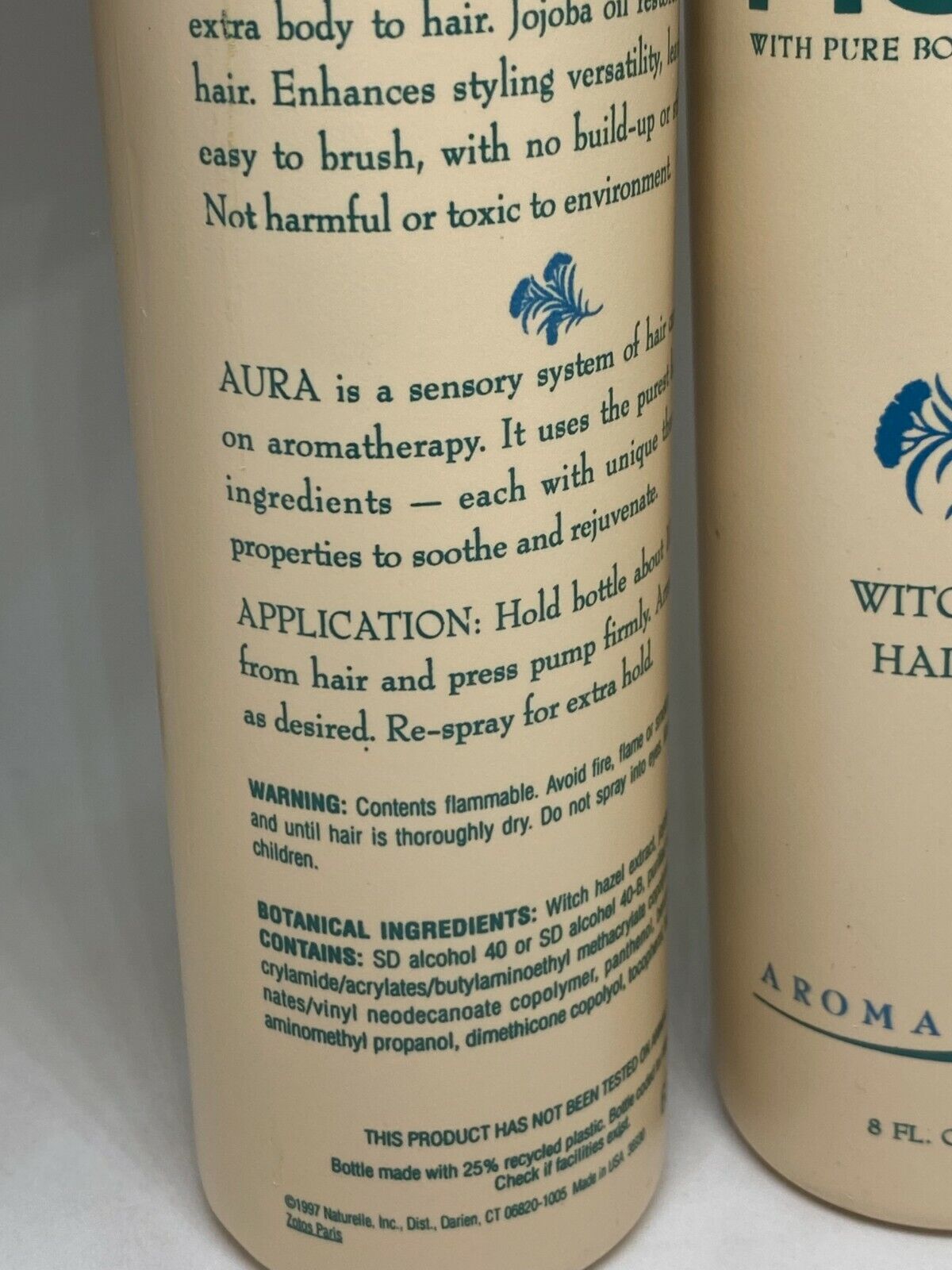 2x AURA Witch Hazel Hair Spray 8 oz Each