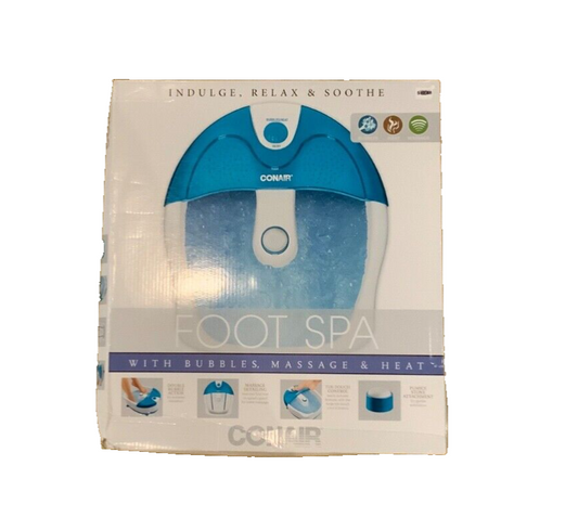Conair Foot Spa With Bubbles Massage Heat Textured Footrest Toe-Touch Control