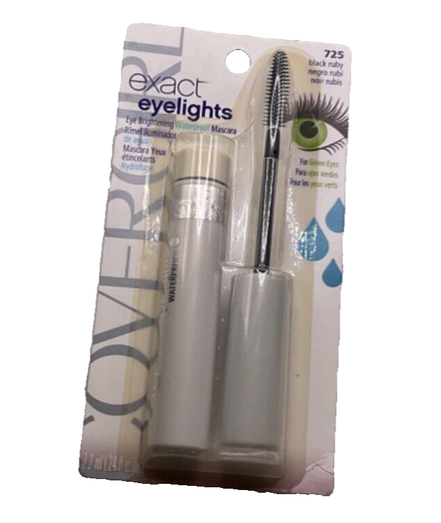 Covergirl Exact Eyelights Waterproof Mascara For Green Eyes #725 Black Ruby