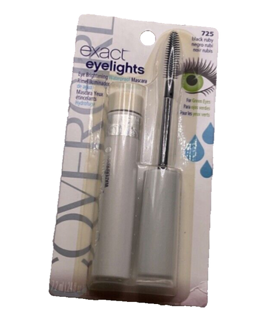 Covergirl Exact Eyelights Waterproof Mascara For Green Eyes #725 Black Ruby