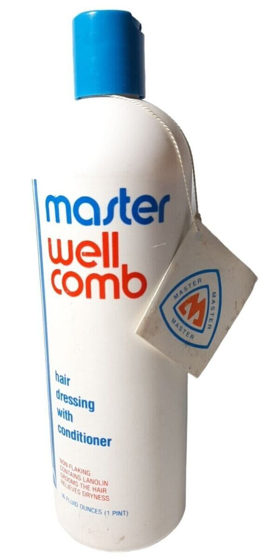 Original Master Well Comb Hair Dressing with Conditioner 16ozs NEW Old Stock