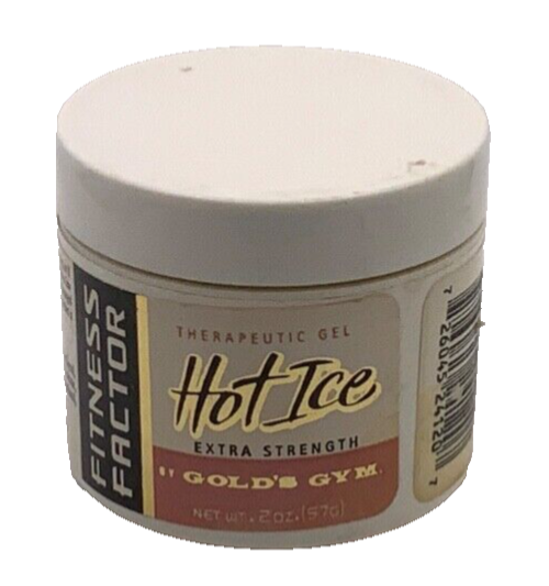 Fitness Factor Hot Ice Extra Strength Therapeutic Gel Gold’s Gym 2oz