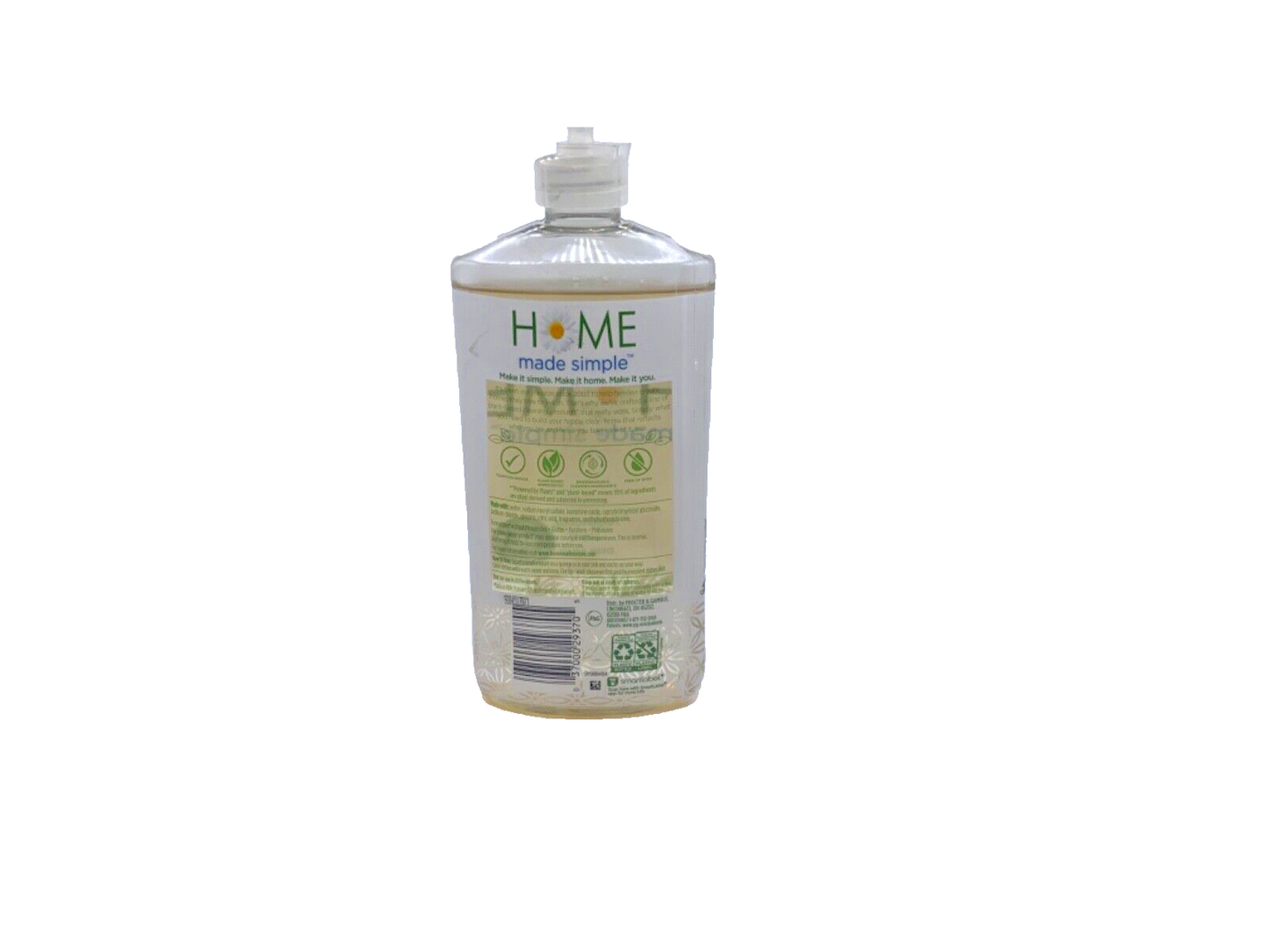 Home Made Simple Liquid Dish Soap Rosemary Scent Plant Based 16oz (Broken Cap)