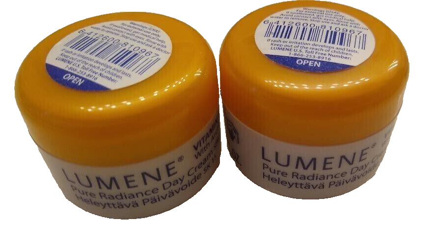 (2) Lumene Pure Radiance Day Cream Vitamin C With Artic Cloudberry/0.5fl oz