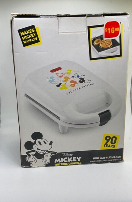 Disney Mickey Mouse 90th Anniversary Mini Waffle Maker Belgian New