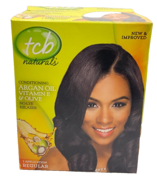 TCB Naturals Conditioning Argan Oil Vitamin E& Olive Oil No Lye Relaxer-Regular