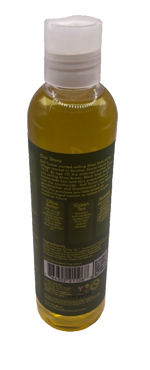 Shea Moisture Olive & Green Tea Bath, Body & Massage Oil w/ Avocado 8oz