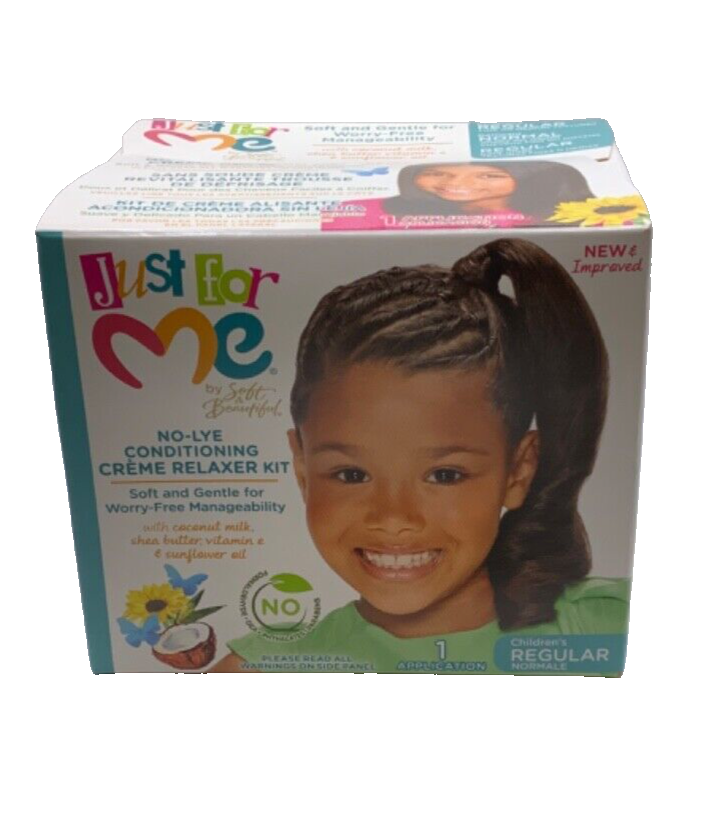 Just For Me Child No-Lye Regular Conditioning Creme Relaxer Kit 1 Application