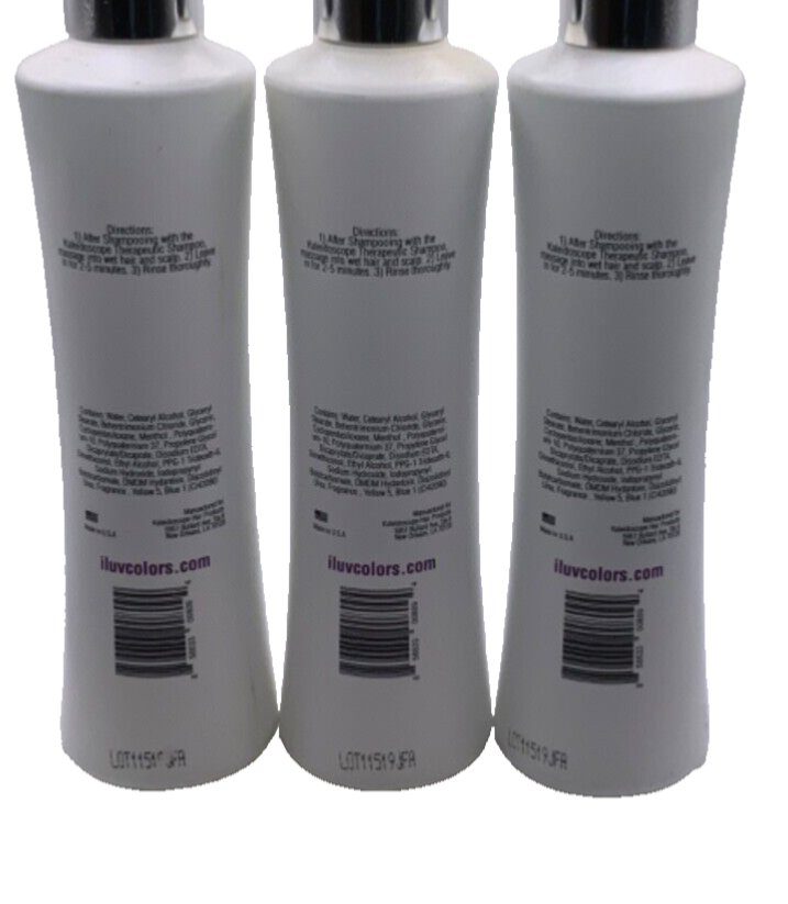 (3Pack) KALEIDOSCOPE HAIR Therapeutic Conditioner & Growth System 8 fl. oz.