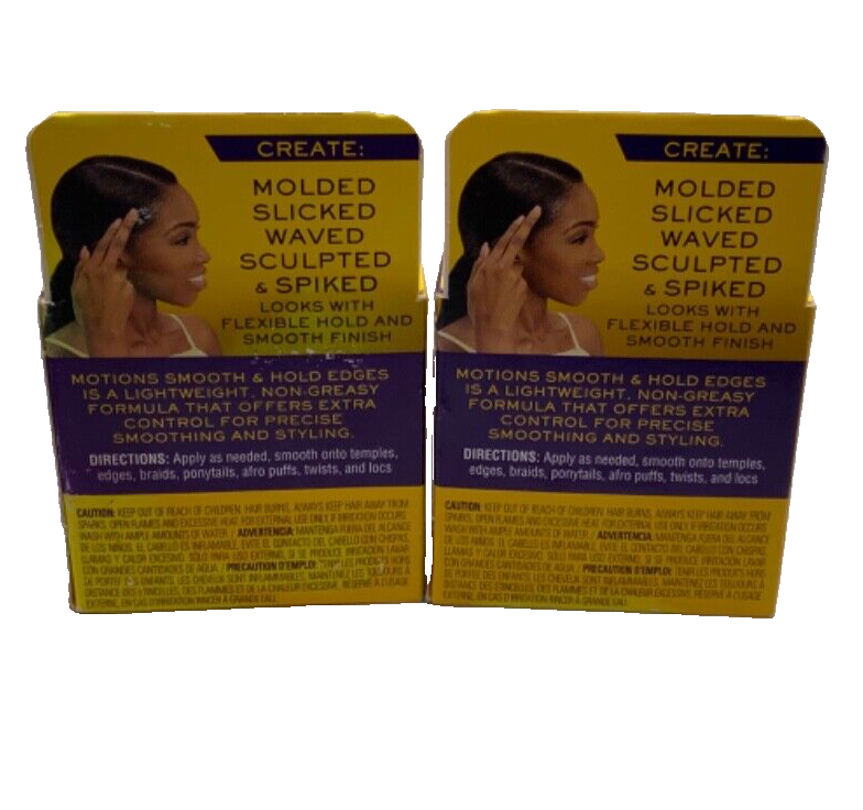 (2Pack) Motions Smooth & Hold Edges Shea Butter Argan Oil Sleek Styles 2.25oz