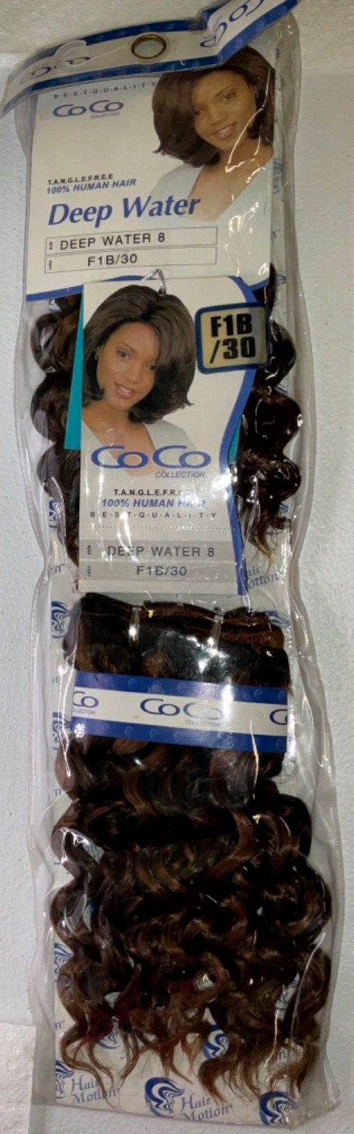 Coco Collection 100% Human Hair Deep Water/ Color F1B/30/ (8 inches)