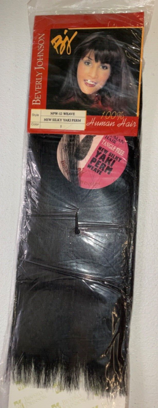 Beverly Johnson 100% Human Hair New Silky Yaki Perm Color 1 (12 inches)