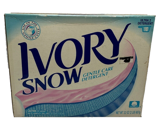 Ivory Snow Laundry Detergent Gentle Care Powder 32 oz 18 Loads New Old Stock