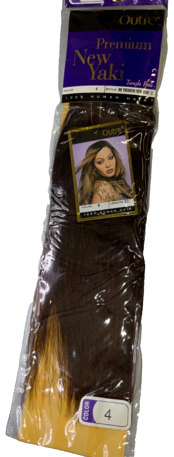 Outre 100% Human Hair Premium New Yaki/Color 4/ (12 inches)